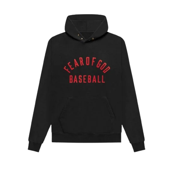 Fear of God Baseball Hoodie Black