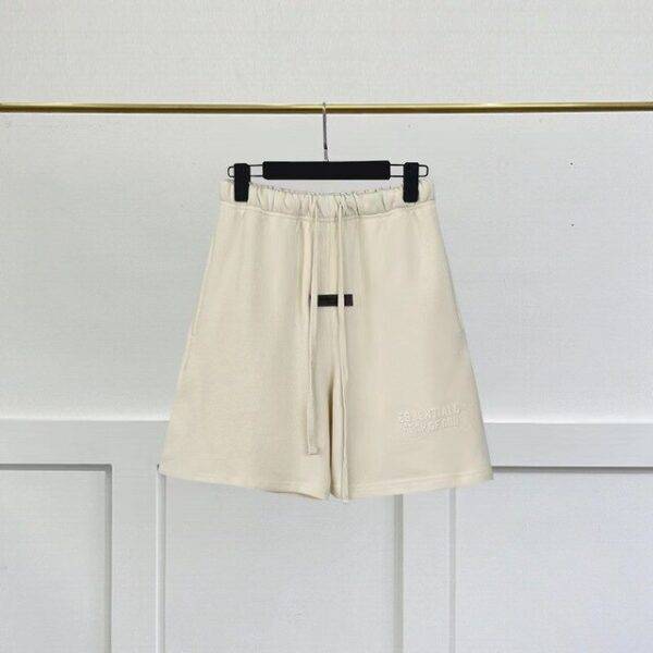 Flocked Letter Casual Elastic Waist Shorts